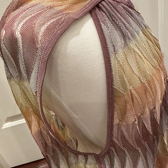 Missoni - capped sleeve tank with gold zipper - size US 6 - Picture 4 of 9